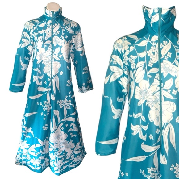 Vintage Other - v i n t a g e :: Fantastic Floral Maxi House Dress Robe Caftan Mumu